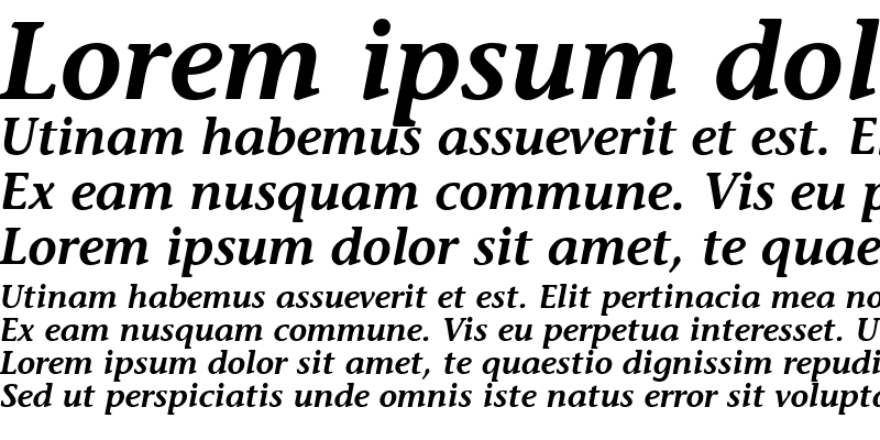 Sample of StoneInformalSemibold Italic