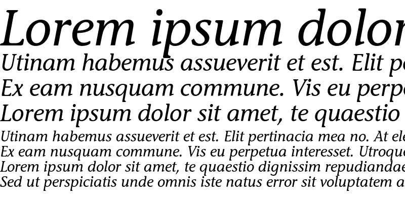 Sample of StoneInfOSITC Medium Italic