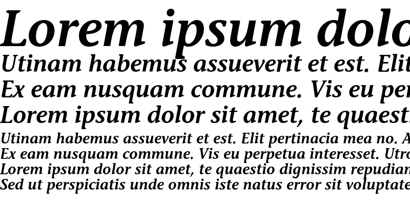 Sample of StoneInfSemITC Semi Italic