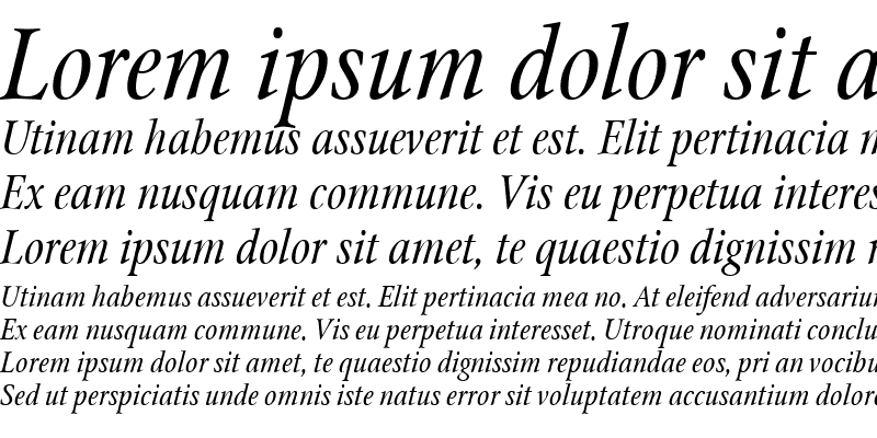 Sample of StonePrint Italic