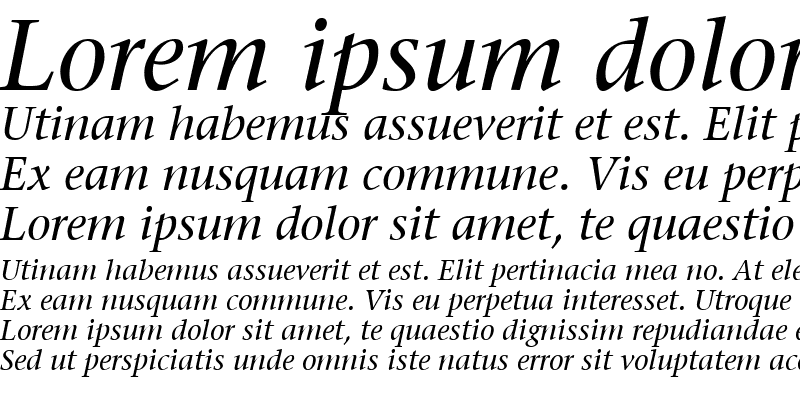 Sample of StoneSerif LT Italic