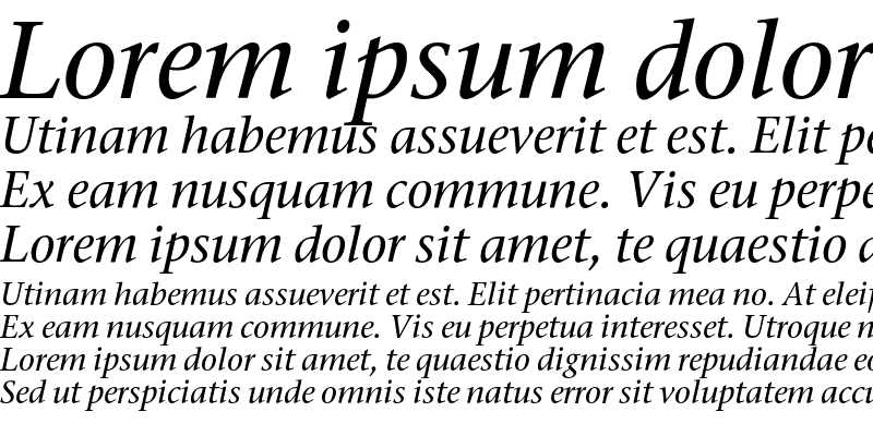 Sample of StoneSerifITC Medium Italic