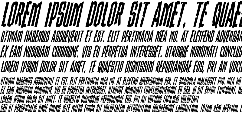 Sample of Stranger Danger Condensed Italic Condensed Italic