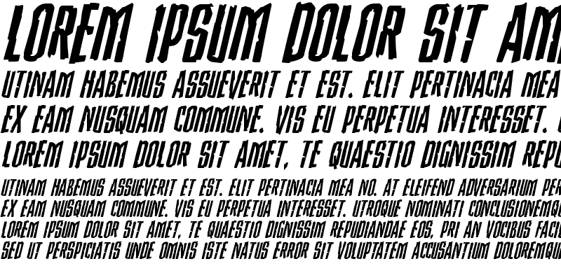 Sample of Stranger Danger Expanded Italic Expanded Italic