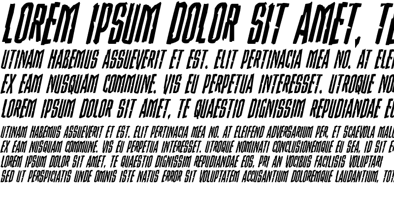 Sample of Stranger Danger Italic Italic
