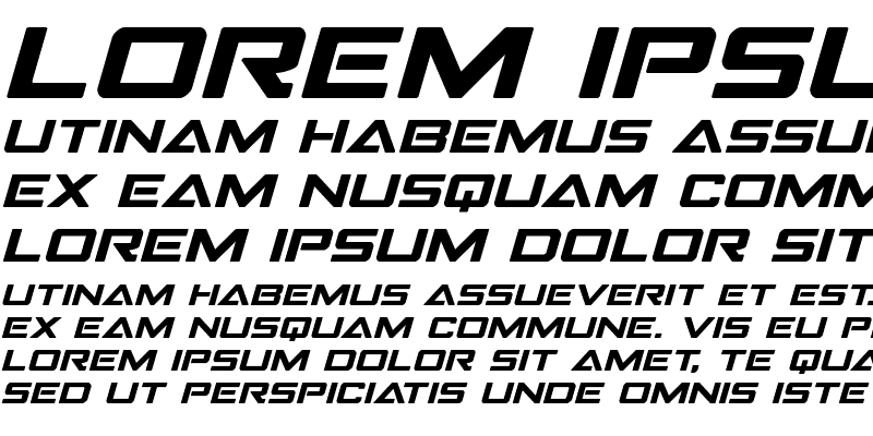 Sample of Strike Fighter Expanded Italic