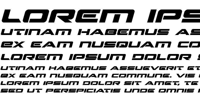 Sample of Strikelord Expanded Italic