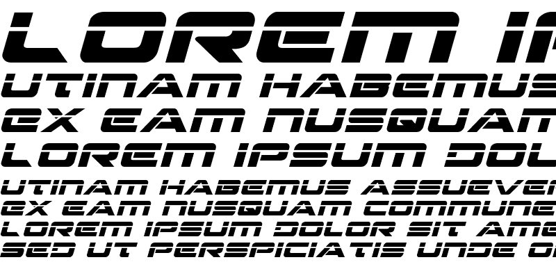 Sample of Strikelord Laser Italic Italic