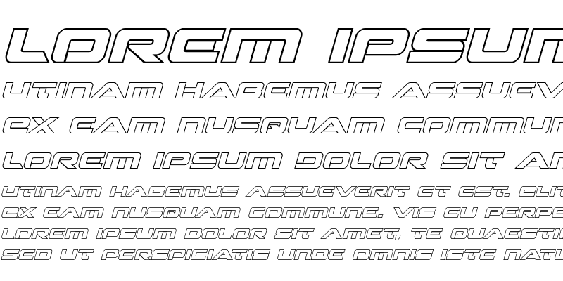 Sample of Strikelord Outline Italic Italic