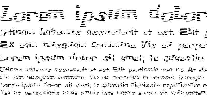 Sample of stripefont