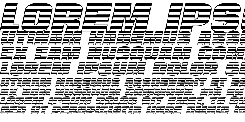 Sample of StriperCaps Italic