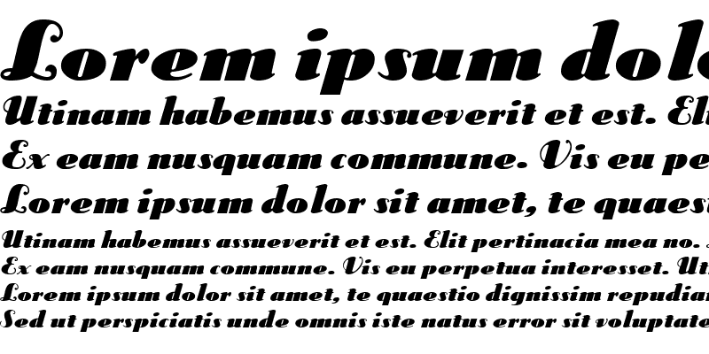 Sample of Stygian Black Italic