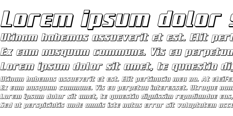 Sample of Subadai Baan 3D Italic Italic