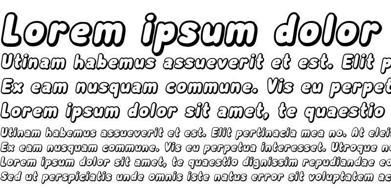 Sample of Subscribe Shadow Italic