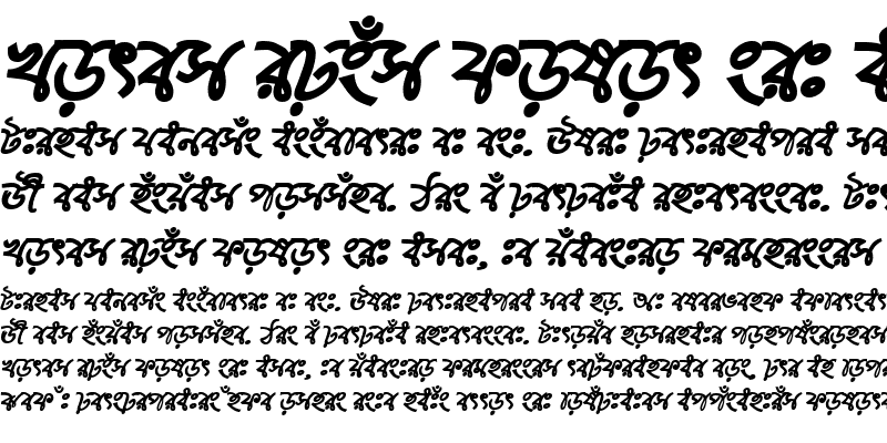 Sample of SumeshwariMJ Bold Italic