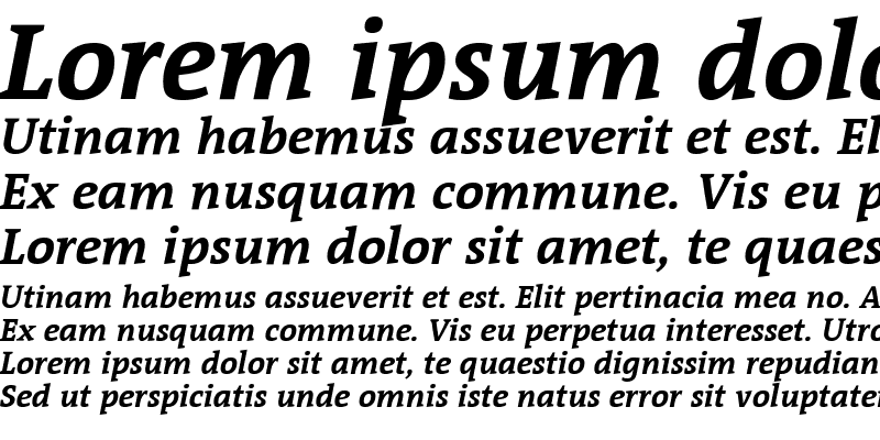 Sample of Sun Serif- Bold Italic