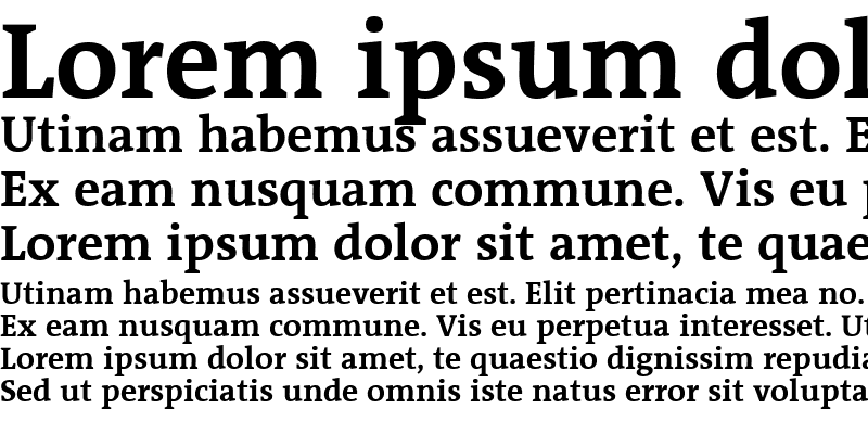 Sample of Sun Serif- Bold