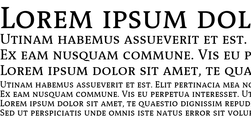 Sample of Sun Serif Caps- Regular
