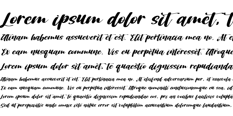 Sample of Sunnday Italic