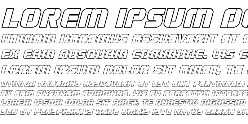 Sample of Super Submarine Outline Italic Outline Italic