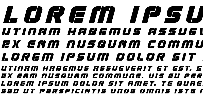 Sample of Super Submarine Title Italic Italic