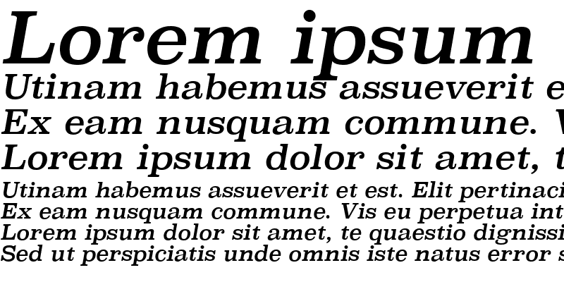 Sample of Superclarendon Italic