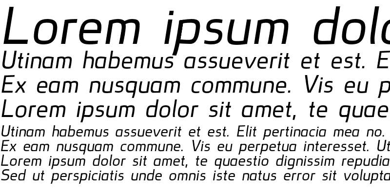 Sample of superficial book italic