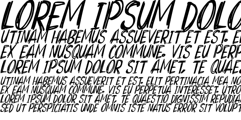 Sample of Superscratchy Italic
