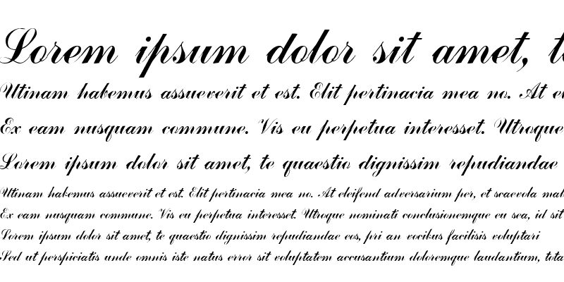 Sample of SVNcommercial Script Italic