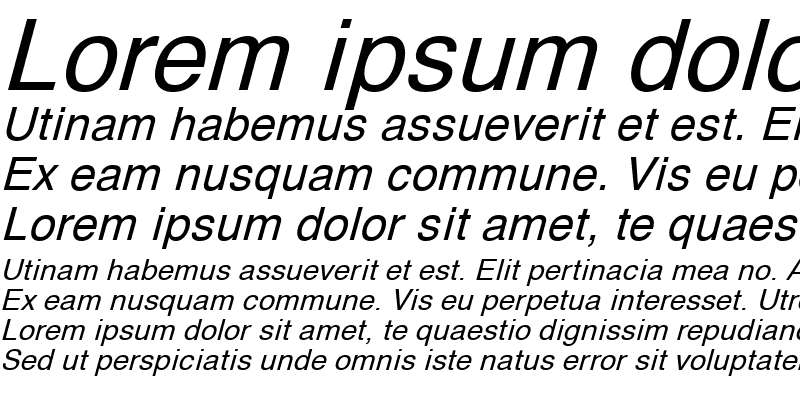 Sample of Svoboda Italic