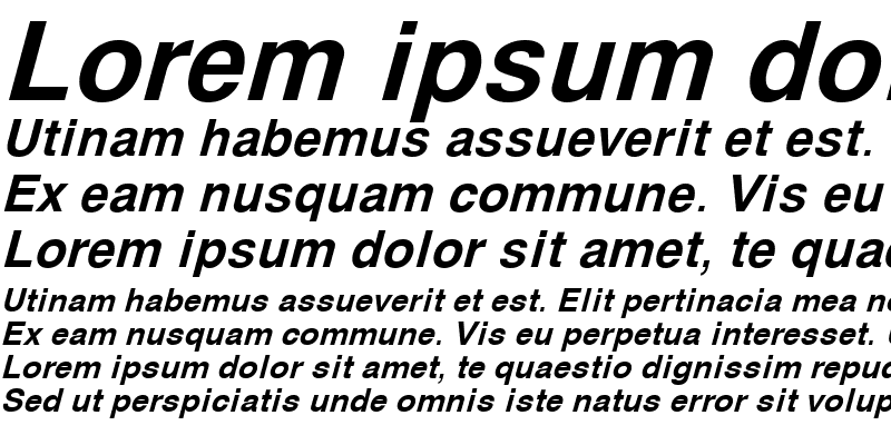 Sample of SvobodaFWF Bold Italic