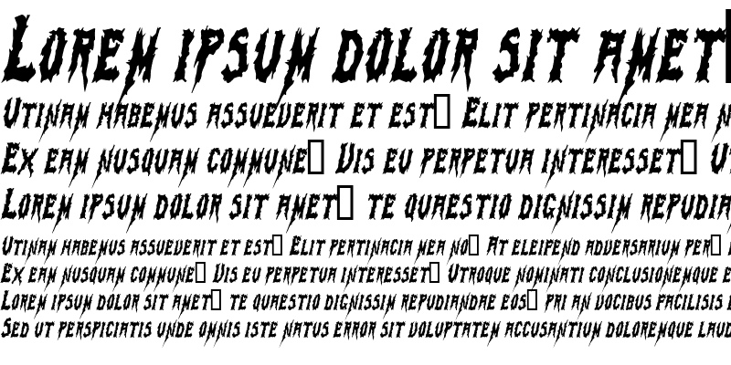 Sample of SwampTerrorCondensed Italic