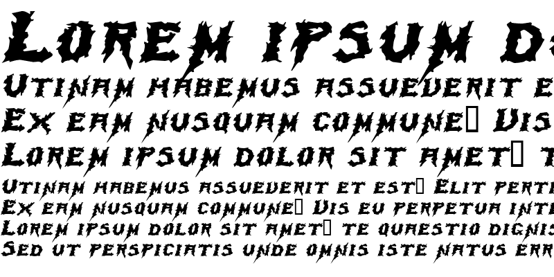 Sample of SwampTerrorExtended Italic