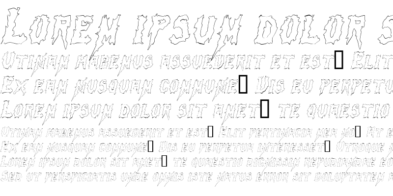 Sample of SwampTerrorOutline Italic