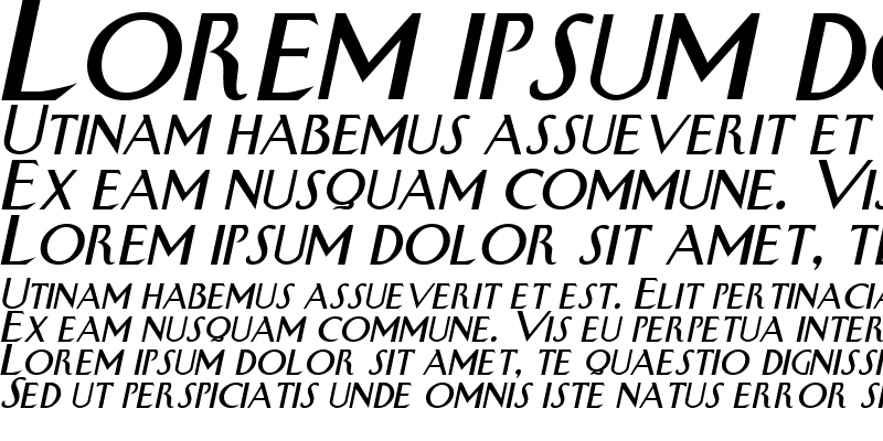 Sample of Swan Italic