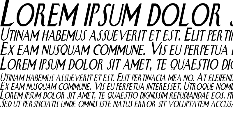 Sample of SwanCondensed Italic