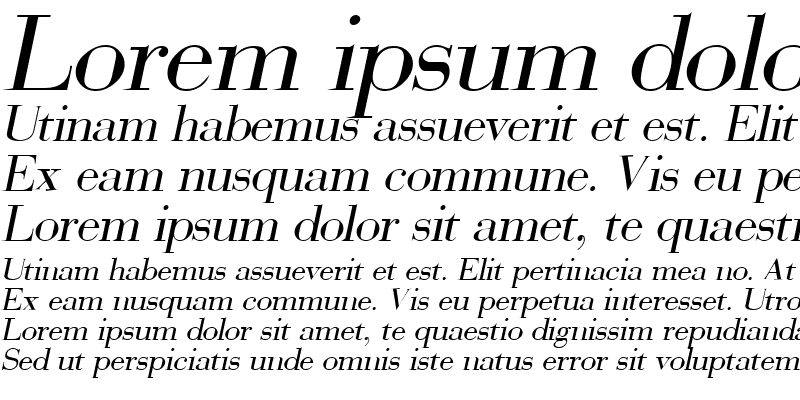 Sample of Sweez Italic