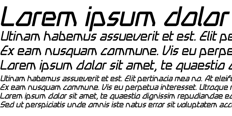 Sample of Swerve Italic