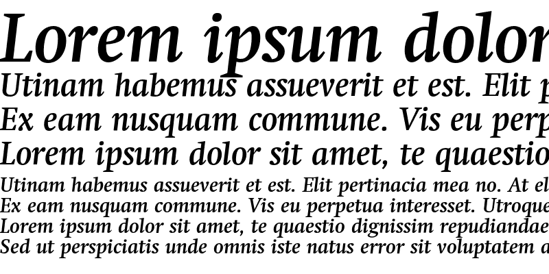 Sample of Swift1 OT Bold Italic