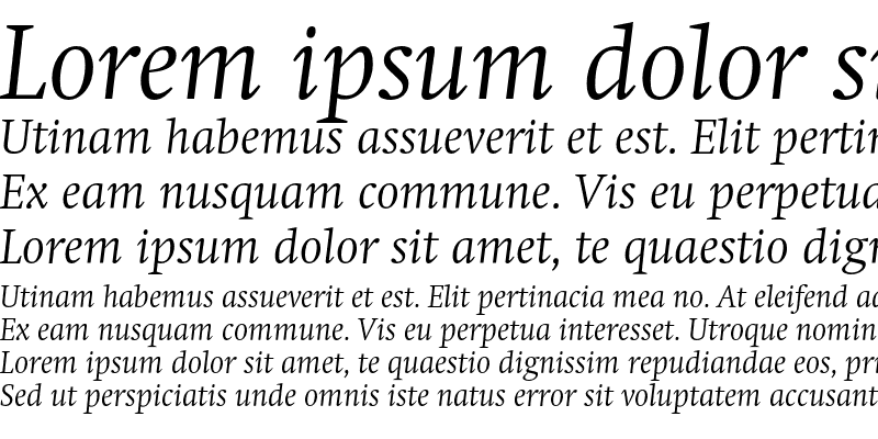 Sample of SwiftEF Light Italic