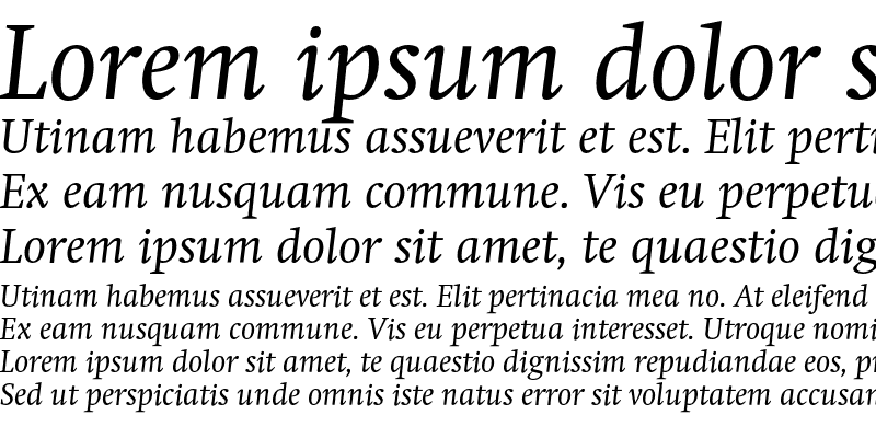 Sample of SwiftEF Regular Italic