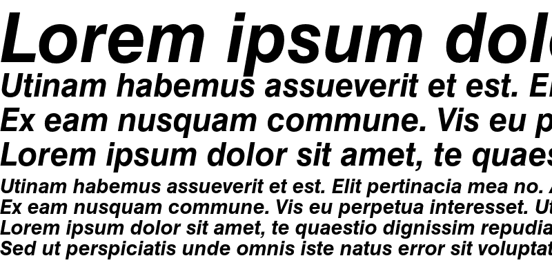 Sample of Swiss 721 Bold Italic