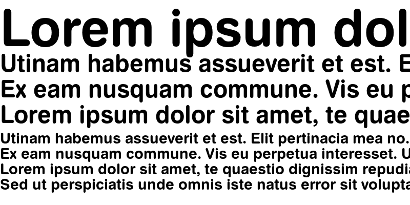Sample of Swiss 721 Rounded Bold