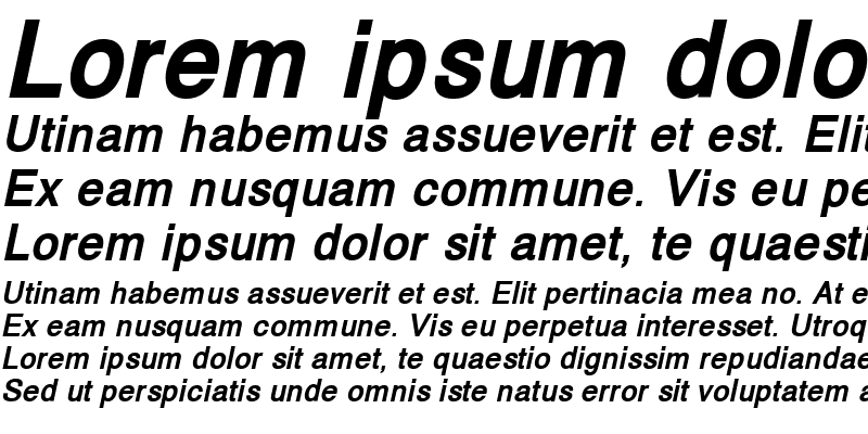 Sample of SwissGk Bold Italic