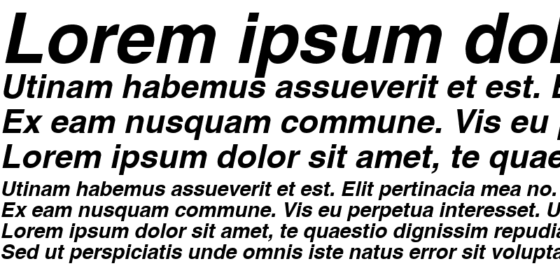 Sample of Switzerland Bold Italic