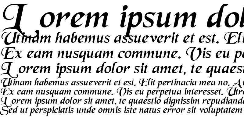 Sample of Swordsman Italic