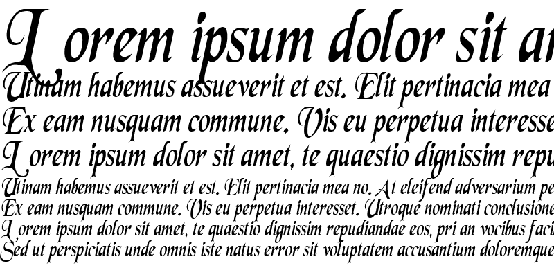 Sample of SwordsmanCondensed Italic