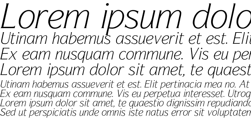 Sample of Symbol Book Italic