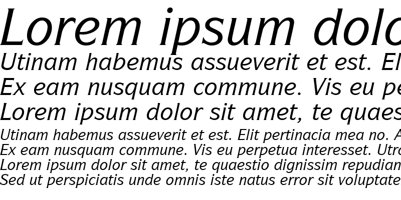 Sample of Symbol Book SSi Medium Italic