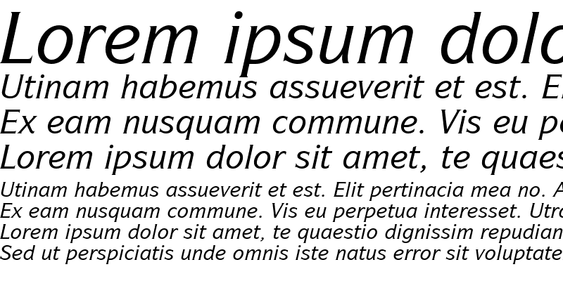 Sample of Symbol LT Medium Italic
